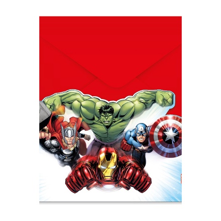 Obrázek Party pozvánky Avengers - New Generation 6 ks 