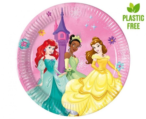 Levně EKO Papírové talířky Disney princess - New Generation 2 - 20 cm - 8 ks