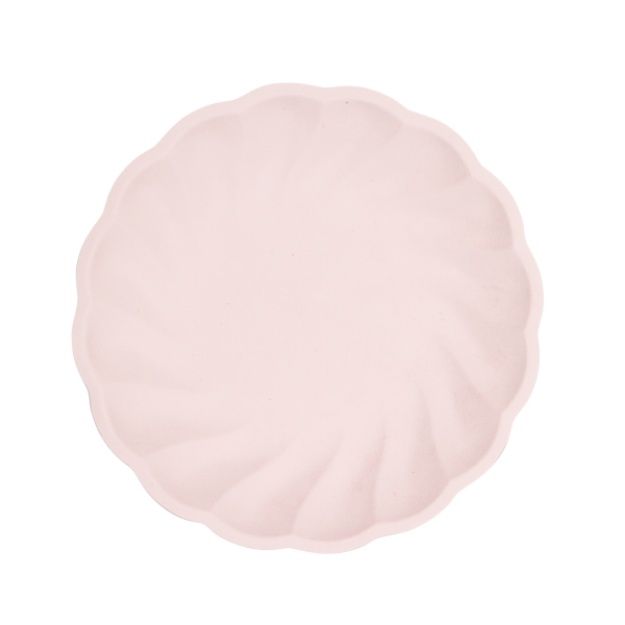 Obrázok z EKO - papierové taniere okrúhle - Vert Decor, pastelovo ružové - 22,9 cm 6 ks