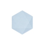 Obrázok z EKO - papierové taniere Hexagonal - Vert Decor, pastelovo modré - 15,8 x 13,7 cm 6ks