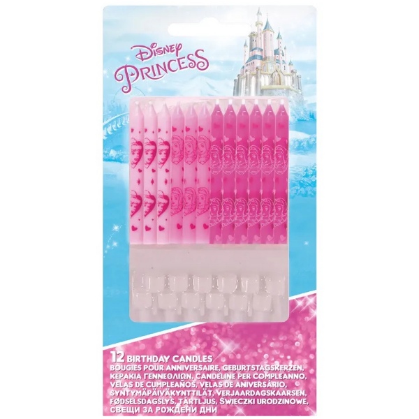 Dortové svíčky Disney princess - 12 ks
