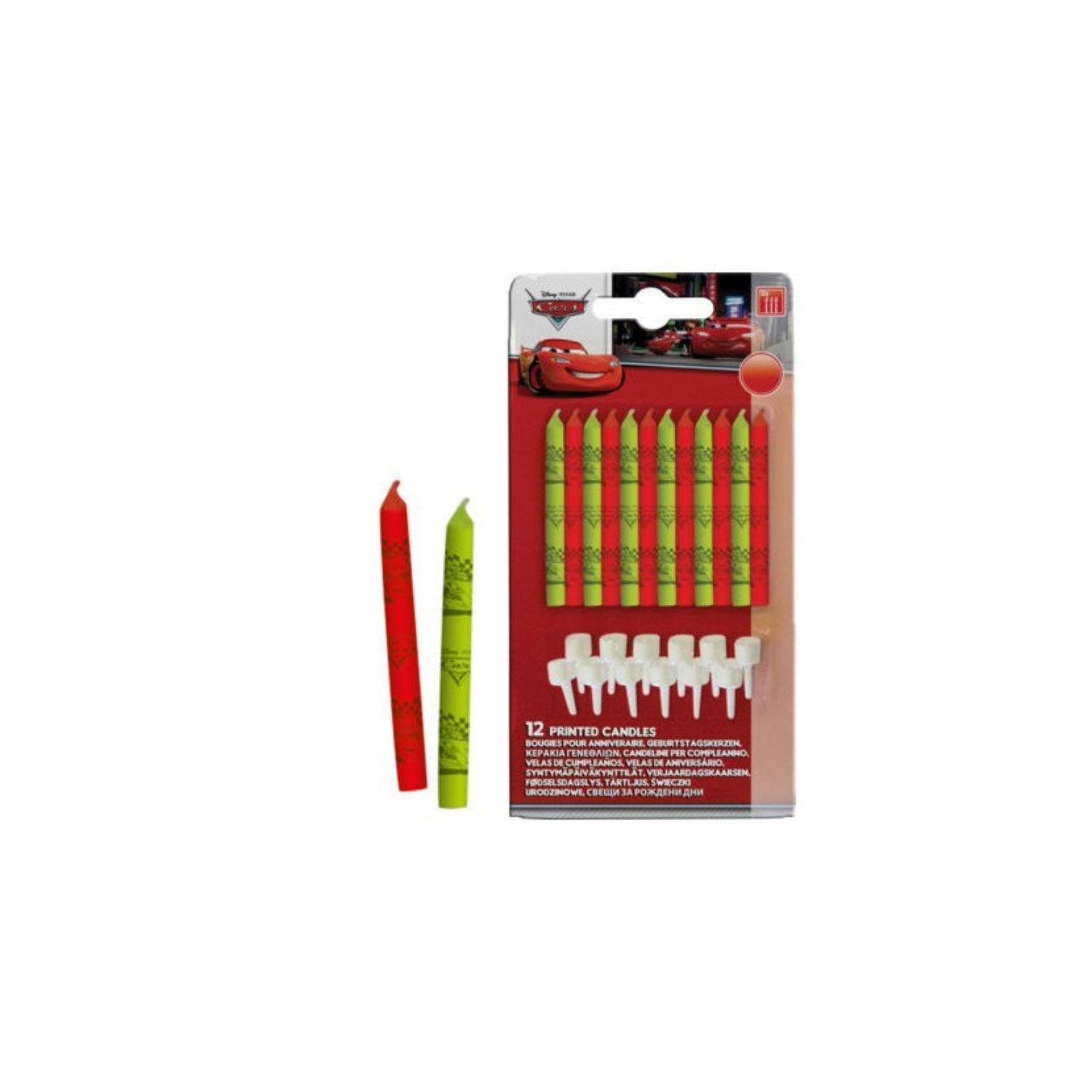 Dortové svíčky Cars 3 - 12 ks