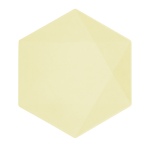 Obrázok z EKO - papierové taniere Hexagonal - Vert Decor, pastelovo žlté- 26,1 x 22,6 cm, 6ks