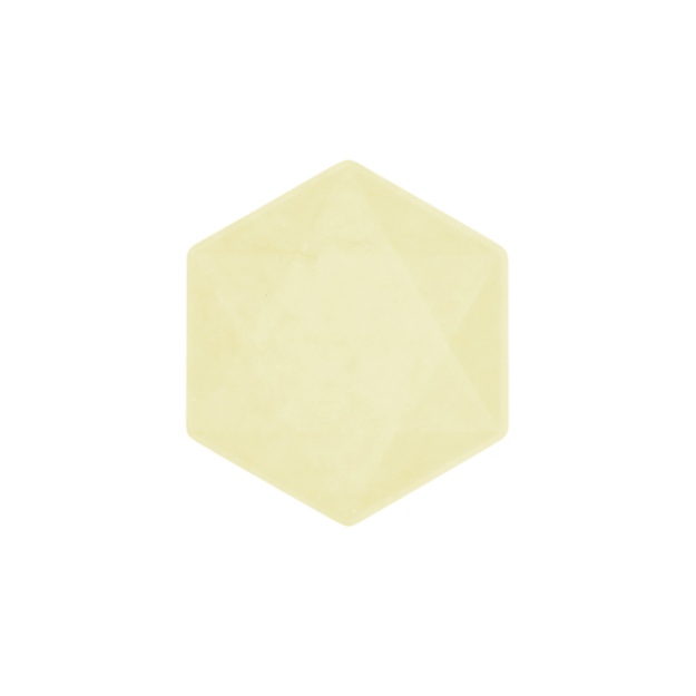 Obrázok z EKO - papierové taniere Hexagonal - Vert Decor, pastelovo žlté- 15,8 x 13,7 cm 6ks
