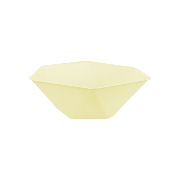 Obrázek z EKO - papírové misky hexagonal - Vert Decor, pastelově žluté - 15,8 x 13,7 cm 6 ks  