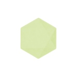 Obrázok z EKO - papierové taniere Hexagonal - Vert Decor, pastelovo zelené - 15,8 x 13,7 cm 6ks