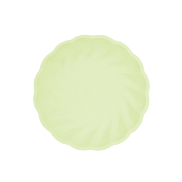Obrázok z EKO - papierové taniere okrúhle - Vert Decor, pastelovo zelené - 18,8 cm 6 ks