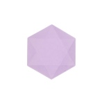 Obrázok z EKO - papierové taniere Hexagonal - Vert Decor, pastelovo fialové - 15,8 x 13,7 cm 6ks