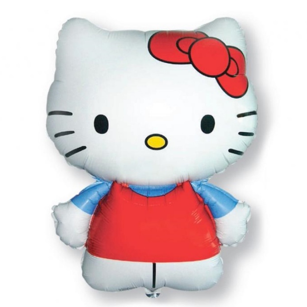 Obrázok z Fóliový balónik Hello Kitty - červené šaty - 56 x 69 cm