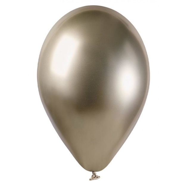 Obrázek Latexový balonek Gemar Chrom champagne 33 cm