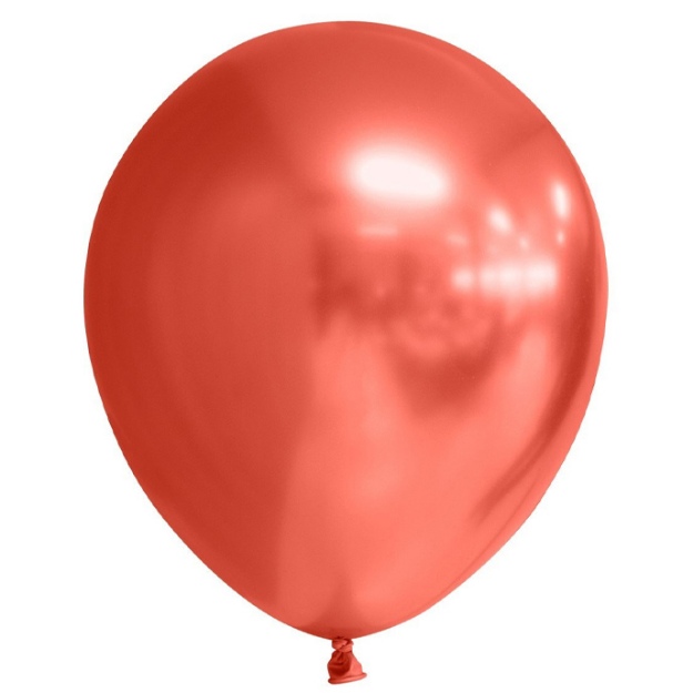 Obrázok z Dekoračný chrómový balónik Červeno Hnedý - 30 cm
