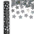 Obrázek Vystřelovací konfety stříbrné hvězdy - 40 cm