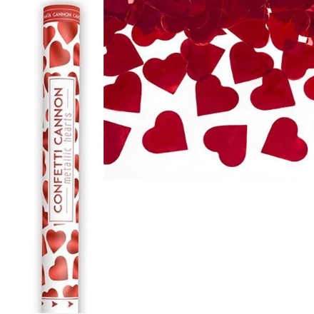 Picture of Red heart confetti shooter - 60 cm