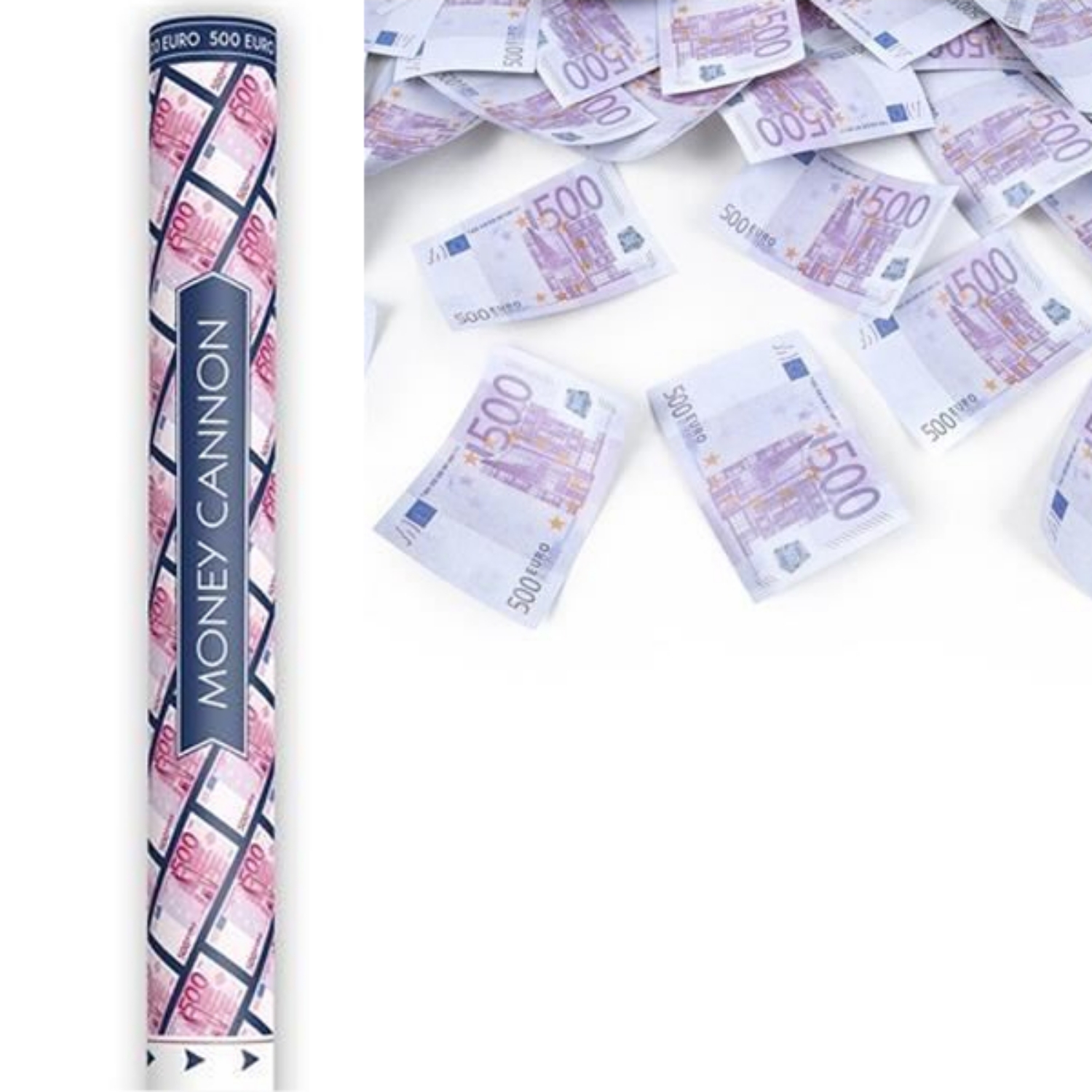 Levně Vystřelovací konfety - Eurobankovky 60 cm