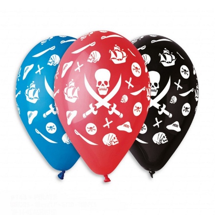 Picture of Latex balloon with Pirates print