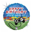 Obrázok z Fóliový balón Happy Birthday Game Level – 35 x 35 cm