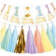 Picture of Dekorace na židle Rainbow - 1st Birthday  2 ks