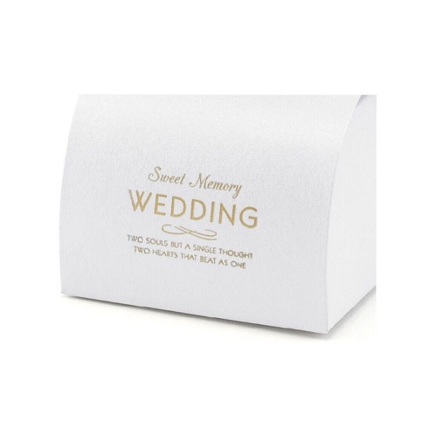 Obrázek z Dárková svatební krabička bílá Wedding - 1 ks 