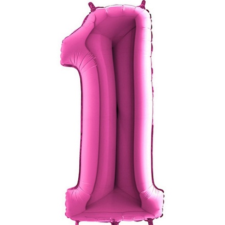 Obrázek Foliová číslice - růžová 1