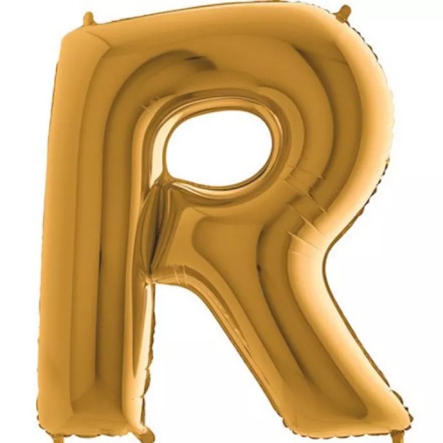Obrázek z Foliové písmeno R zlaté 102 cm 