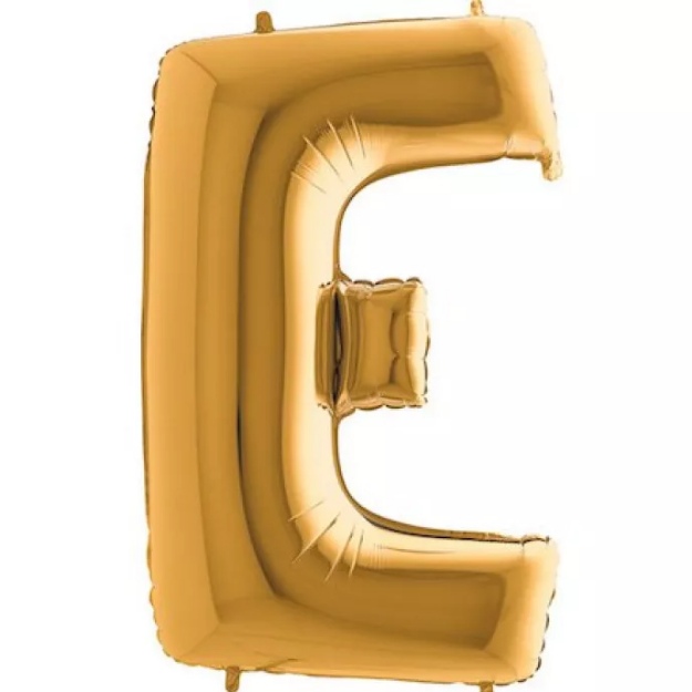 Obrázok z Foliové písmeno E zlaté 102 cm