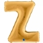 Obrázok z Fóliové písmeno Z zlaté – 102 cm