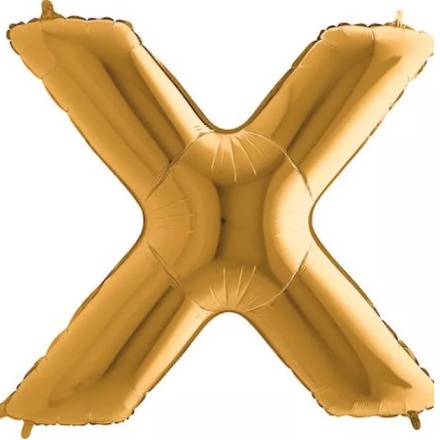Picture of Foil letter X gold – 102 cm