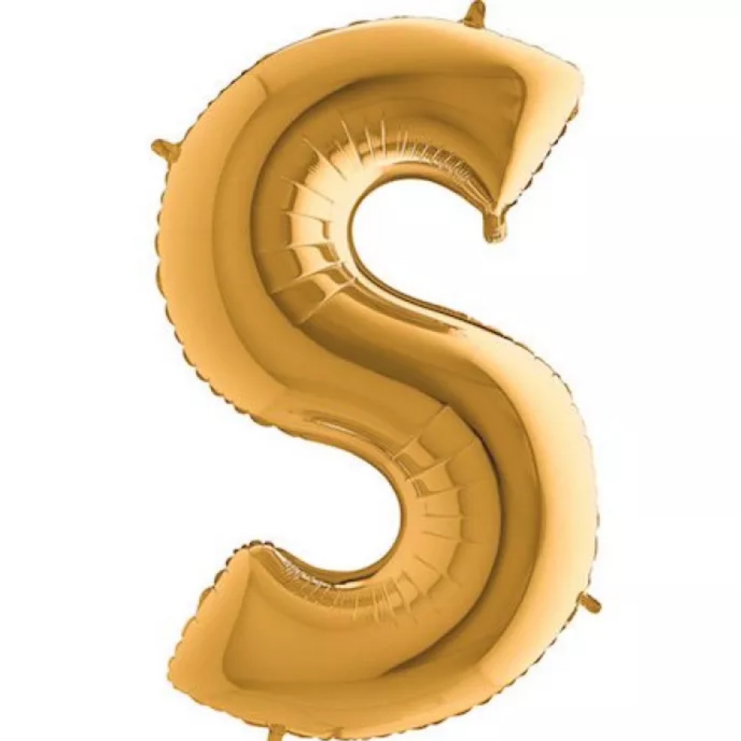 Fóliové písmeno S zlaté – 102 cm