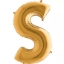 Obrázek Fóliové písmeno S zlaté – 102 cm