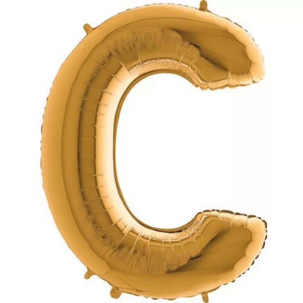 Obrázek z Foliové písmeno C zlaté 102 cm 