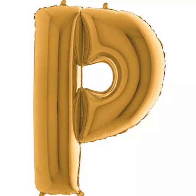 Obrázek z Foliové písmeno P zlaté 102 cm 