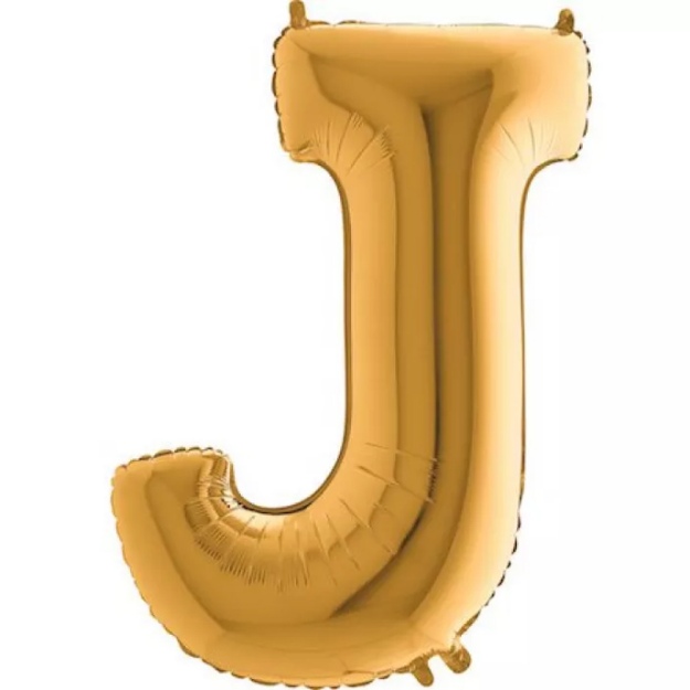 Obrázok z Foliové písmeno J zlaté 102 cm