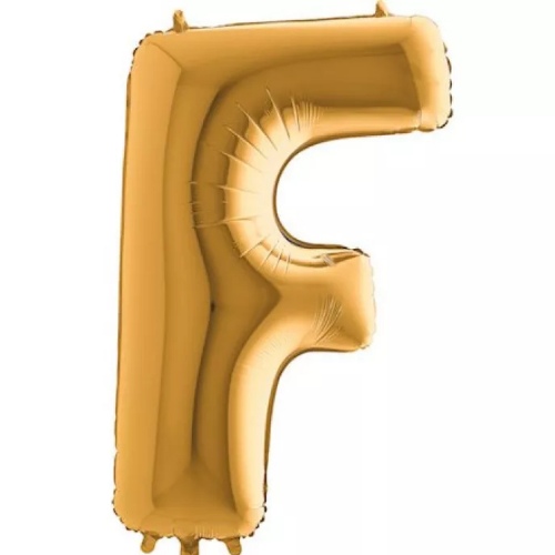 Fóliové písmeno F zlaté – 102 cm