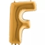 Obrázek Fóliové písmeno F zlaté – 102 cm