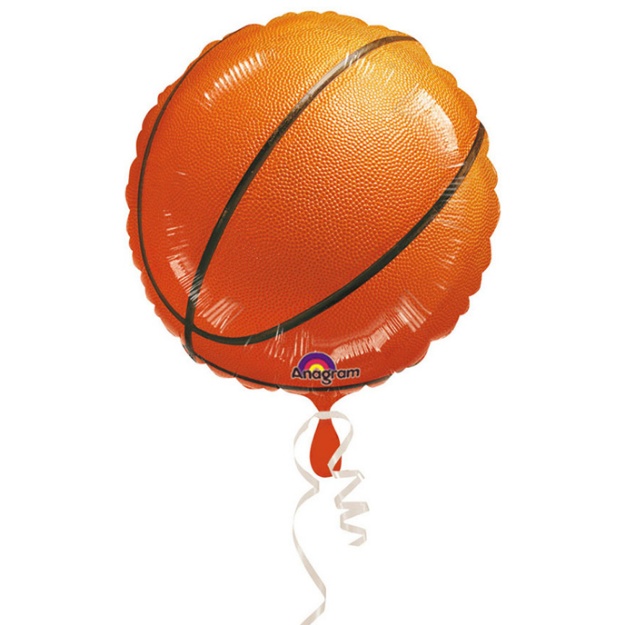 Obrázok z Fóliový balónik basketbalová lopta 45 cm