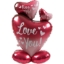Obrázek Stojící balónek Srdíčka Love You - 77 cm