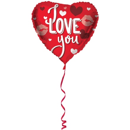 Obrázek Foliový balonek srdce - I love you - 45 cm - Folat 