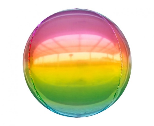 Fóliový balónik gule Ombre dúhová 40 cm - Godan