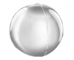 Obrázok z Fóliový balónik guľa strieborná 40 cm - Godan