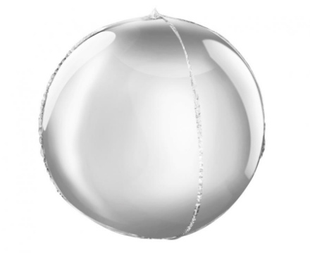 Obrázek Foliový balonek koule stříbrná 40 cm - Godan 