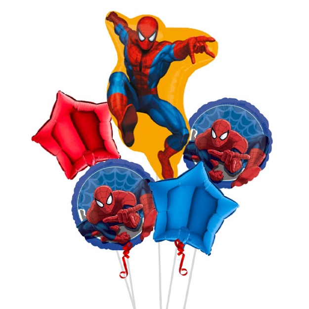 Obrázok z Súprava fóliových balónikov Spiderman - 5 ks - BP