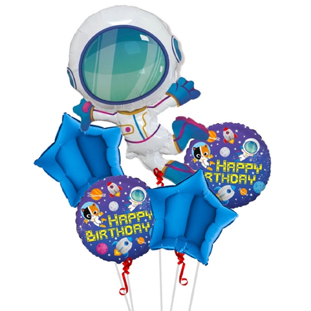 Obrázek z Sada fóliových balonků Astronaut - 5 ks - BP 