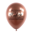 Obrázok z Balónový buket Chrome Happy Fu.king Birthday, Rose gold - 5 ks