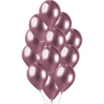 Obrázek z Balonkový buket Chrome Pink - 12 ks 