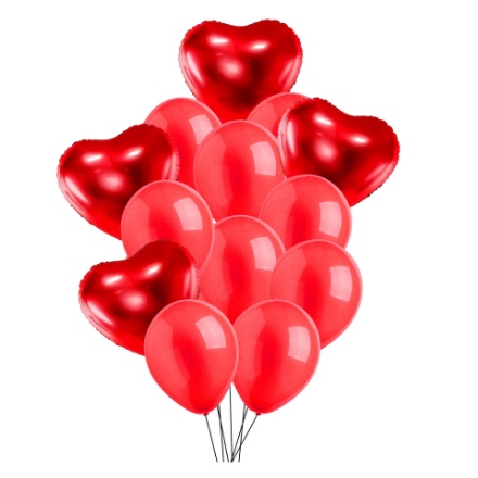 Obrázek Balonkový buket Červený - 14 ks