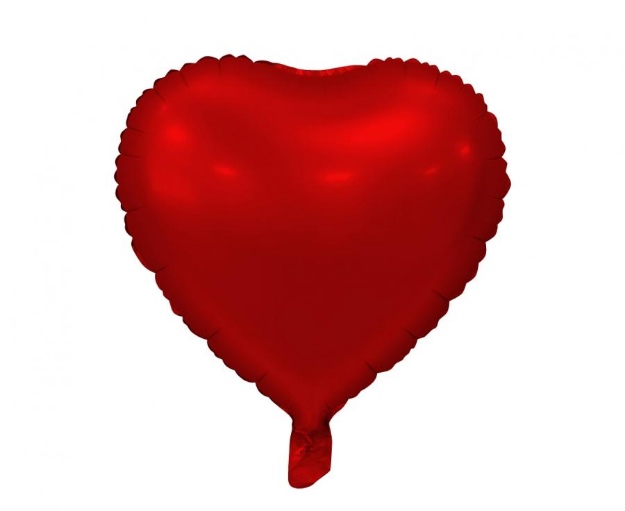 Obrázek z Foliový balonek srdce saténové červené 45 cm  
