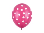 Obrázok z Latexový balónik s bodkami tmavo ružový 30 cm 
