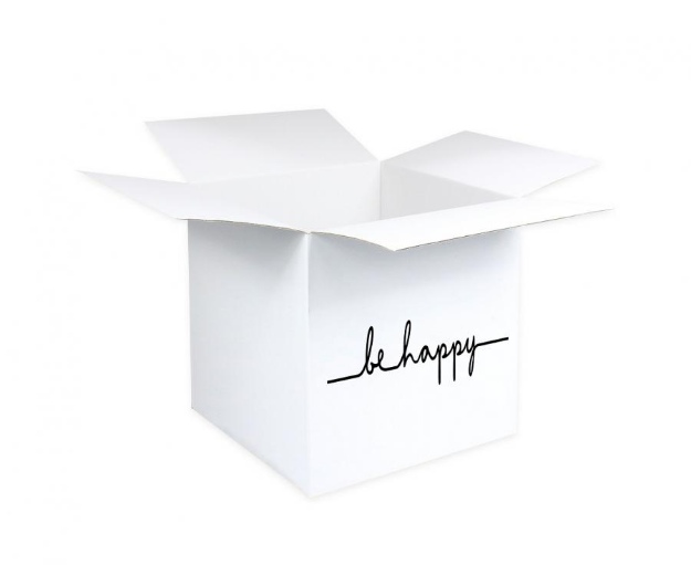 Obrázek z Krabice na balonky a překvapení s potiskem Be Happy, 50 cm 