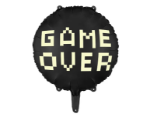 Obrázok z Fóliový balónik čierný - Game Over 45 cm