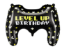 Obrázek Foliový balonek Ovladač černý - Level Up Birthday 75 cm